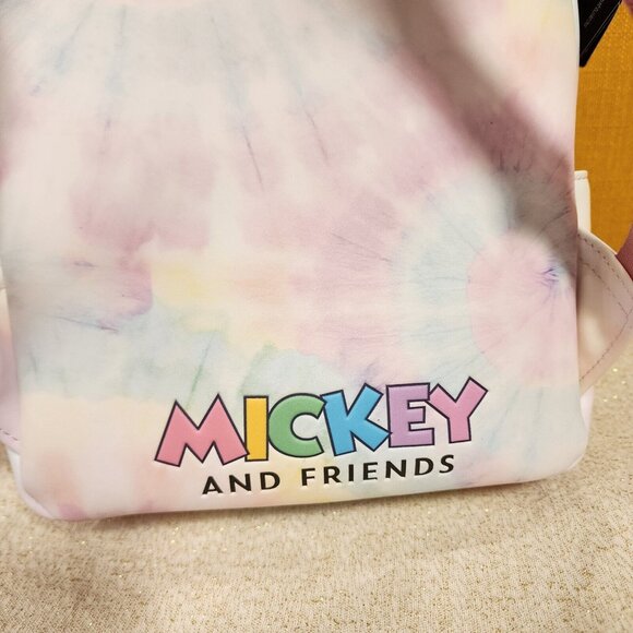 Loungefly Disney Mickey Mouse & Friends Tie-Dye Mini Backpack Minnie Daisy NEW